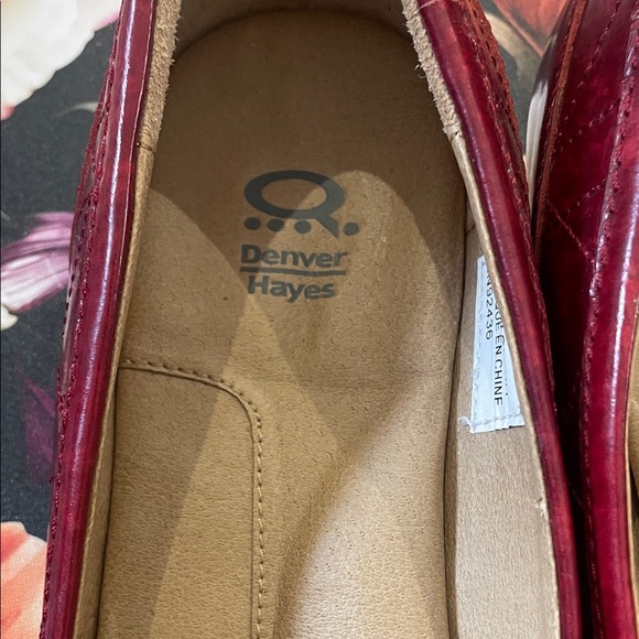 Denver Hayes Women's Deep Burgundy Buckle Ballet Flats - Picture 2 of 5